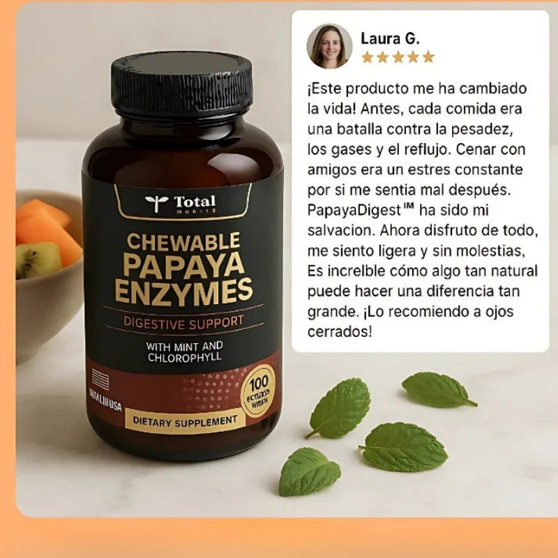 Capsulas de enzimas digestivas de papaya - OFERTA 2X1