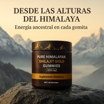ShilajitGold – Gomitas de Shilajit Puro del Himalaya para Energía y Vitalidad.