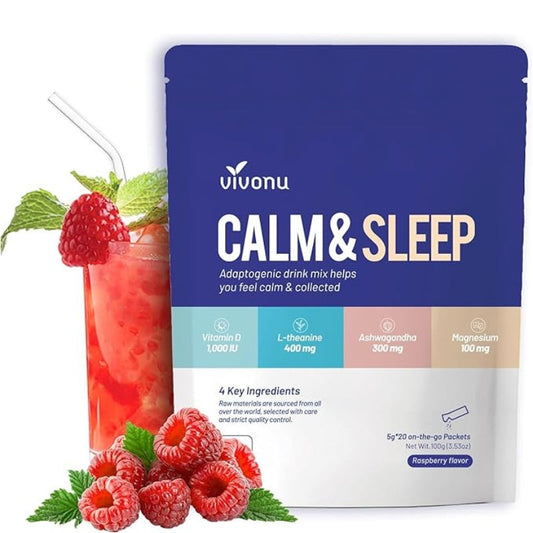 VivoNu Calm & Sleep - Suplementos para relajación y concentración