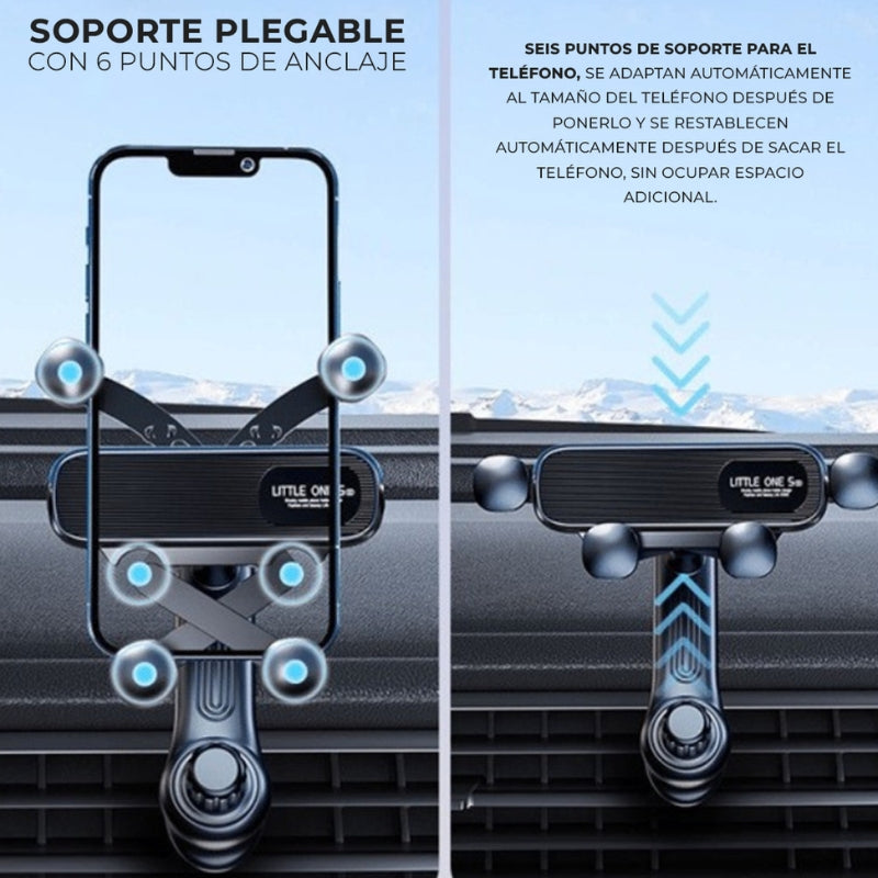Soporte 360° para teléfono con 6 puntos de anclaje