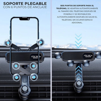 Soporte 360° para teléfono con 6 puntos de anclaje