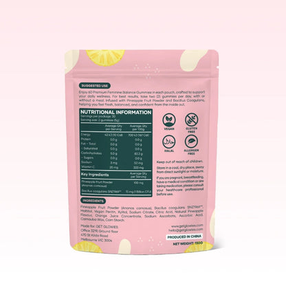 Gomitas Feminine - Esencial para la salud vaginal de la mujer.